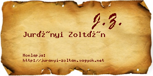 Jurányi Zoltán névjegykártya